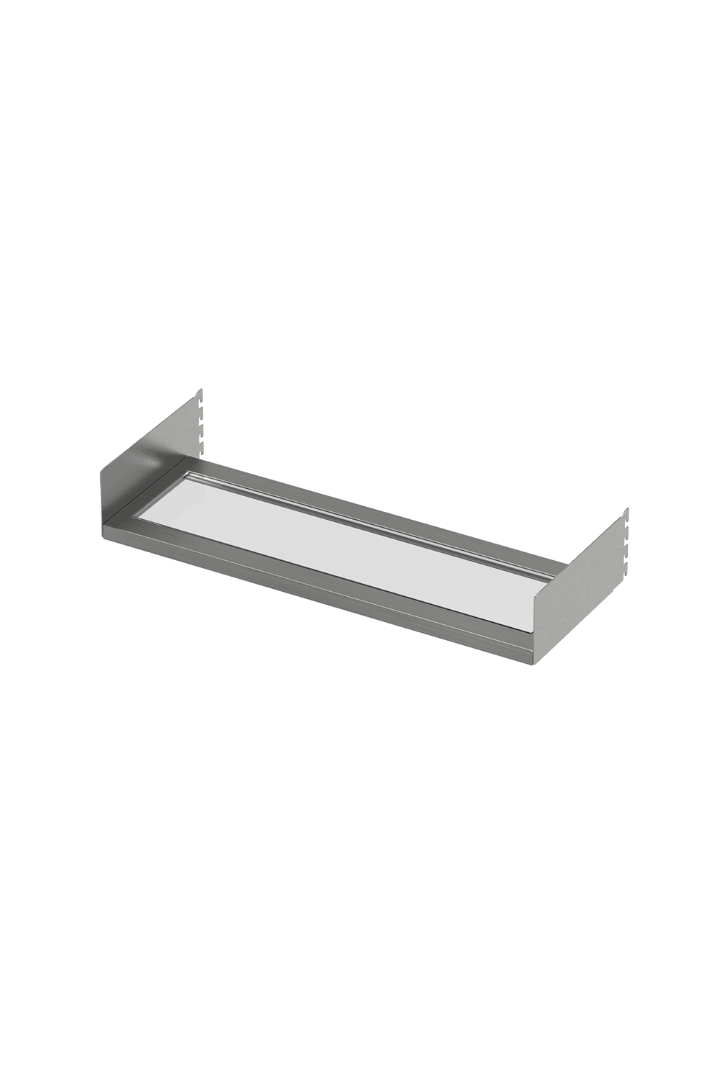 SYSTEM000 SHELF WITH GLASS - STAINLESS STEEL